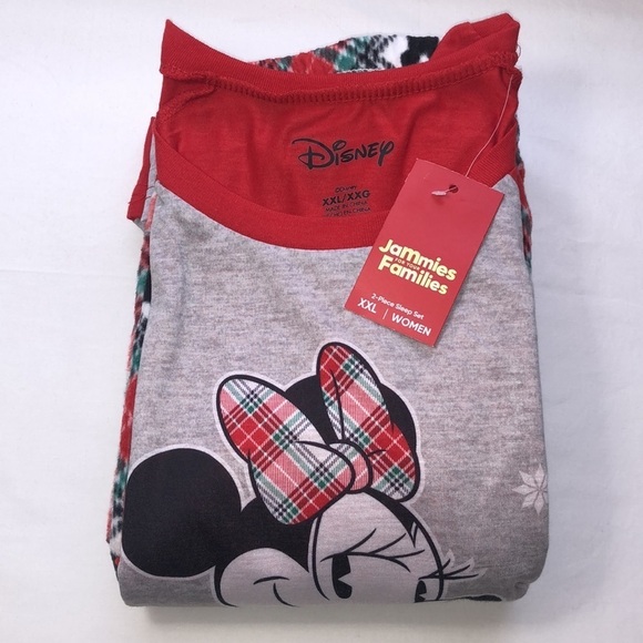 New Disney Women's Minnie Mouse 2 Piece Pajamas - Picture 5 of 14